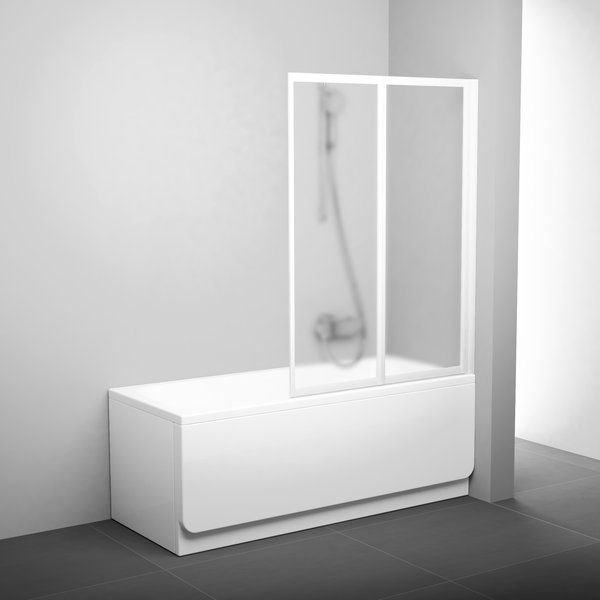 Шторки для ванни складні Ravak VS 2 105 білі (Transparent)