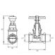 Кран ХВ вентильный прямой латунный 1/2″ВР х 1/2″ВР VA, литейный Б1111А - 2