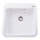 Гранітна мийка Globus Lux BARBORA білий 510х510мм-А0007 - 6