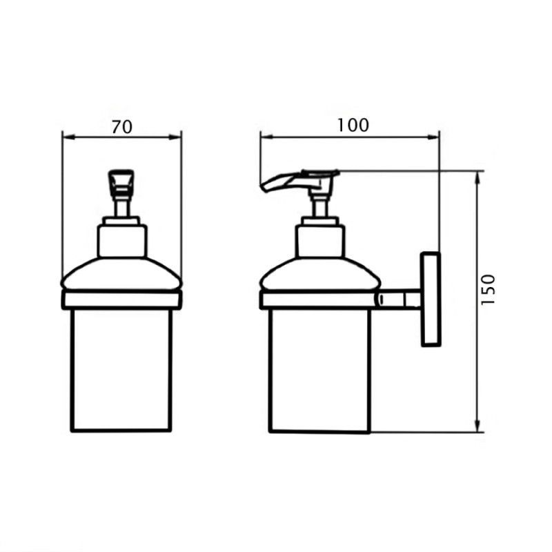Дозатор для жидкого мыла Lidz (CRM)-114.02.02