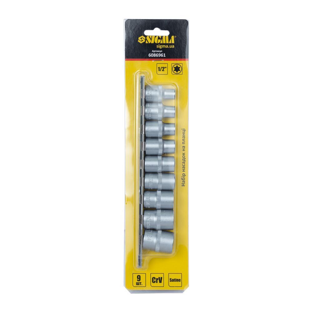 Набор Насадок Torx &frac12;" 9Шт На Планке Crv