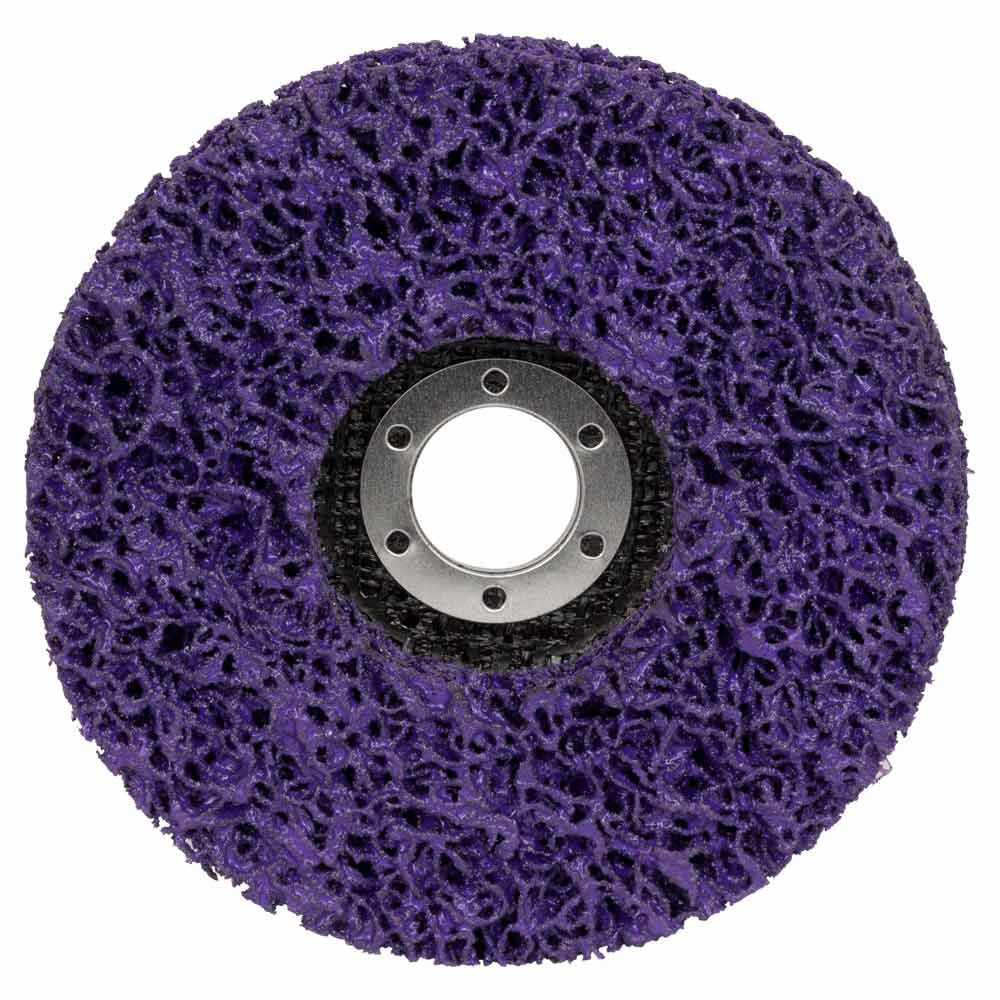 Круг Зачистной Из Нетканого Абразива (Коралл) Т27 Ø125×22.23Мм Фиолетовый Жесткий