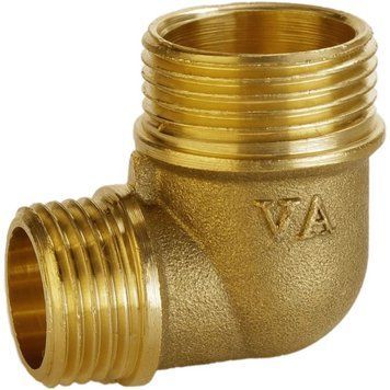 Уголок редукционный латунный 3/4&Prime;НР х 1/2&Prime;НР VA, штампованный А0105А