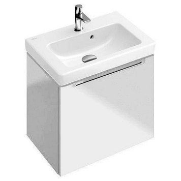 Тумба Villeroy & Boch SUBWAY 2.0 48,5*42*38см під умивальник, підвісна, ручки хром, корпус білий глянець