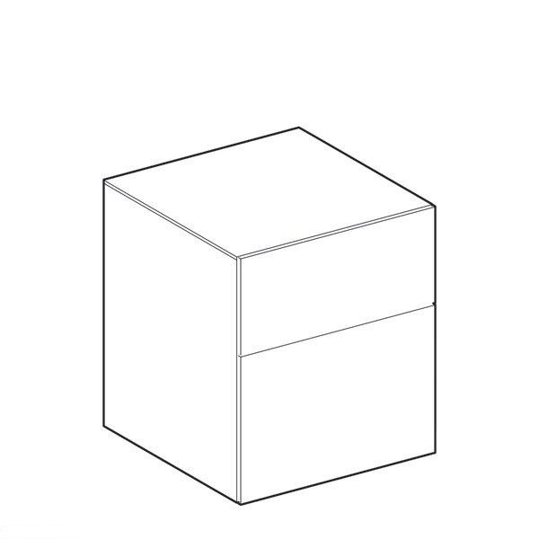 Шкаф боковой, Geberit Xeno2 с 2 ящиком, корпус и фасад: серый дуб 500.504.43.1