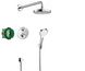 Душовий набір (верхній, ручний душ, ibox, термостат) Hansgrohe ShowerSet Croma Select S/Ecostat S - 1