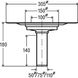 Трап для балконів діаметром 50 мм, нержавіюча сталь, з фланцем, вертикальний, без сифона. VIEGA - 3