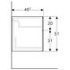 Шкаф боковой, Geberit Xeno2 с 2 ящиком, корпус и фасад: серый дуб 500.504.43.1 - 5