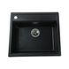 Гранітна мийка Globus Lux VOLTA чорний металік 570х510мм-А0001 - 1