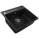 Гранітна мийка Globus Lux VOLTA чорний металік 570х510мм-А0001 - 2