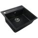 Гранітна мийка Globus Lux VOLTA чорний металік 570х510мм-А0001 - 6