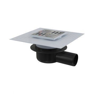 Сливной трап AlcaPlast 105x105/50мм с бок. подвод.