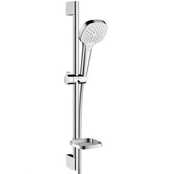 Душовий набір 0,65м, з мильницею Hansgrohe Casetta, білий/хром Croma Select E Vario