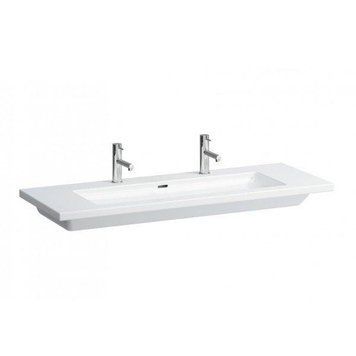 Умывальник Laufen LIVING SQUARE 1300*480мм, 2 отверстия под смеситель, слив-перелив