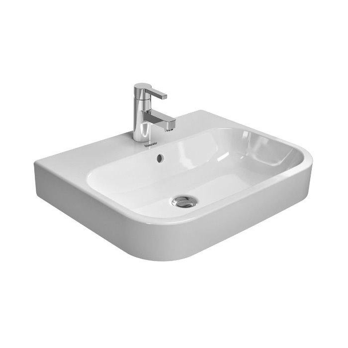 Умивальник Duravit Cersanit HAPPY D.2 60*46см, з 1м отвором під змішувач, з переливом, шліфований