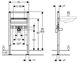 Монтажный элемент для подвесного умывальника, Geberit Duofix высота 98/82 см - 2