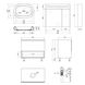 Комплект меблів для ванної Qtap Robin тумба + раковина + дзеркальний шафа QT044RO42977 - 2