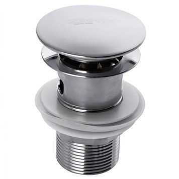 Донный клапан с переливом (кнопка) ZERIX LR65-2 (ZX2638)
