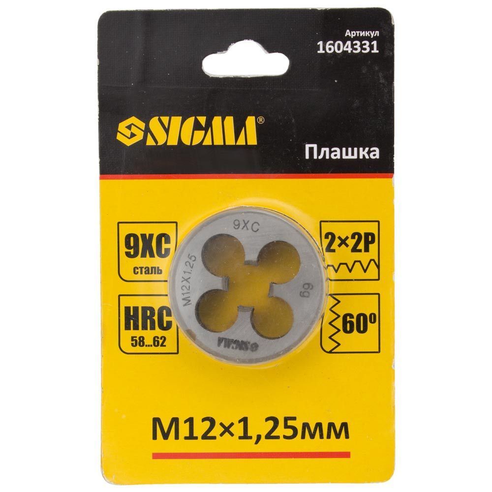 Плашка М12&times;1,25мм