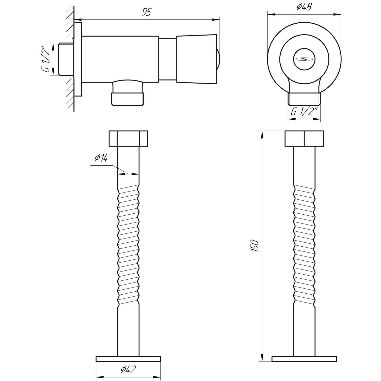 Кран-дозатор для пісуара Solomon GDU-102 (5202)