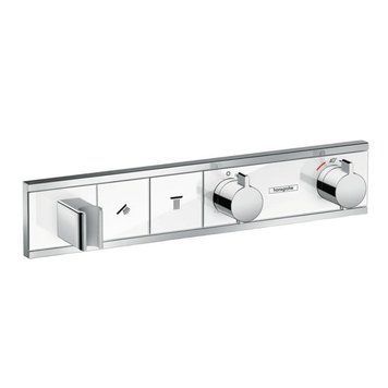 RainSelect Термостат для душа, з 2 кнопками (білий/хром)
