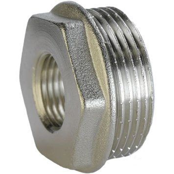 Футорка никелированная 2&Prime;НР х 1&Prime;ВР VA, штампованная А0755А(нк)