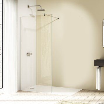 Поперечина 120 см (проф мат сер, стекло прозр) Huppe DESIGN ELEGANCE