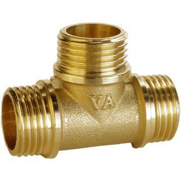 Тройник латунный 3/4&Prime;НР х 3/4&Prime;НР х 3/4&Prime;НР VA, штампованный A0246А