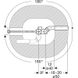 Слив-перелив подовжений з сифоном для ванни, з обертовим механізмом, d52, довжина 73 см, видимі елементи хром глянець (d=40/50мм) (150.525.21.6) - 3
