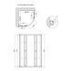 Душевая кабина Lidz Latwa SC90x90.SAT.LOW.GR, стекло тонированное 4 мм без поддона - 2