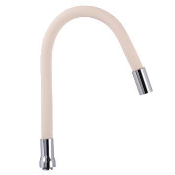 Излив смесителя GLR-BEIGE-55 для кухни, Гофрированный с аэратором, силикон , 3/4&Prime;ВН