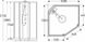 Передние стенки и двери душевой пятиугольной кабины 100х100см, серебряный профиль Ido Showerama 10-5 - 2
