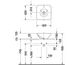 Умивальник Duravit Cersanit ME BY STARCK 42*42см, з переливом, без площадки під змішувач, вкл. заглушку для перелива, хром - 3