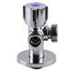 Кран кульовий кутовий подвійний SELBA 1/2&Prime;х 1/2&Prime;х3/4&Prime; DOUBLE (SL1599) - 3