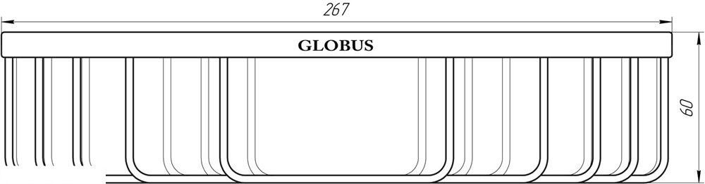 Полиця одинарна кутова Globus Lux SS8499