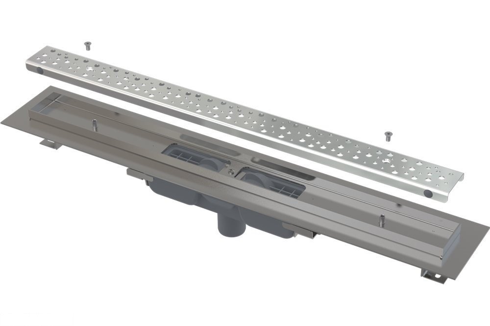 Водосточный желоб APZ1111-Low- 850 (глянц.) с решеткой Антивандал в комплекте