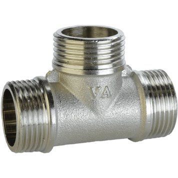 Тройник никелированный 3/4&Prime;НР х 3/4&Prime;НР х 3/4&Prime;НР VA, штампованный A0246А(нк) VA