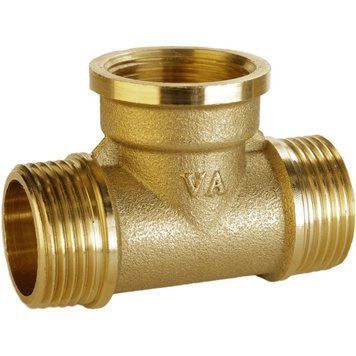 Тройник латунный 3/4&Prime;НР х 3/4&Prime;ВР х 3/4&Prime;НР VA, штампованный А0253А