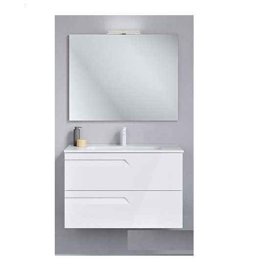 Комплект мебели для ванной Royo Vitale 80 тумба 80 см + раковина + зеркало + LED подсветка C0072598
