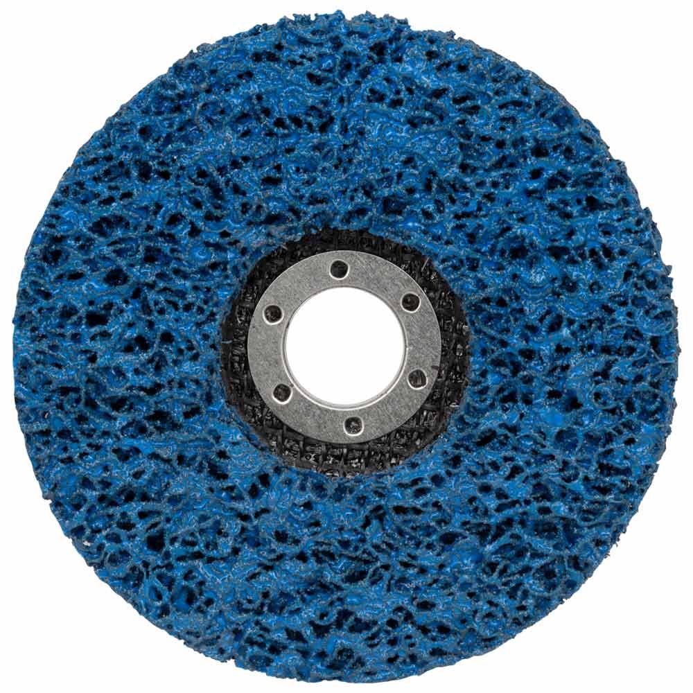 Круг Зачистной Из Нетканого Абразива (Коралл) Т27 Ø125×22.23Мм Синий Средняя Жесткость