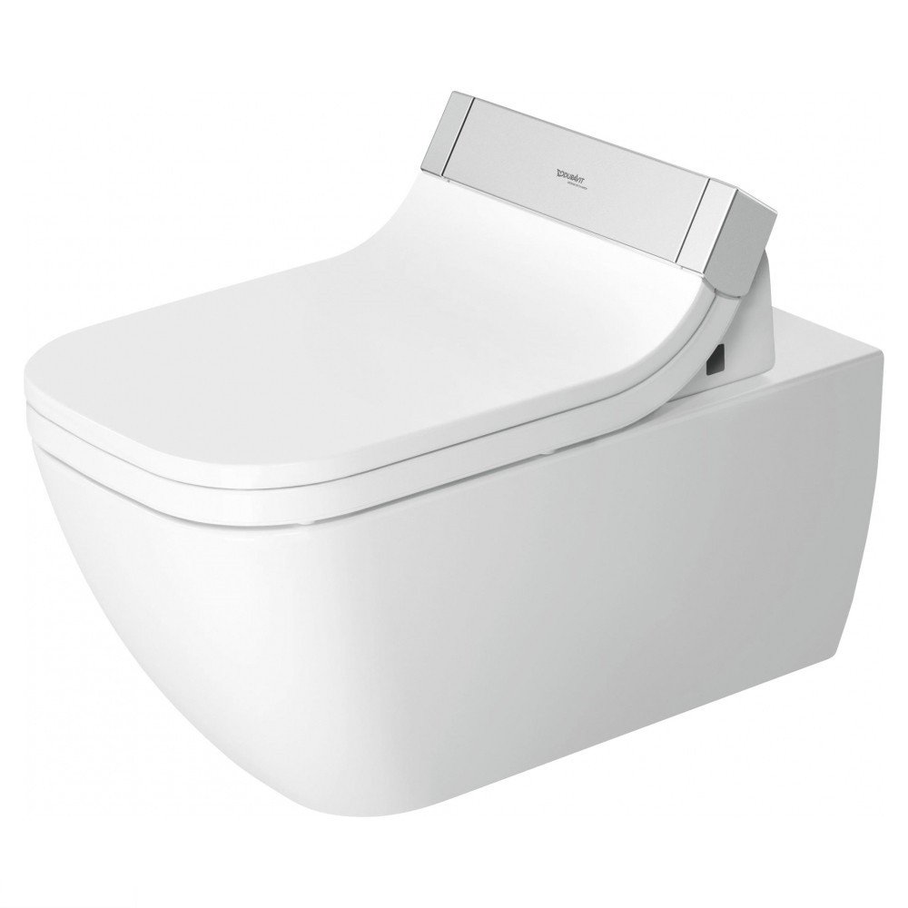 Туалет Duravit 36,5*62см, HAPPY D2, підвісний, Rimless, з вертикальним змивом, тільки в поєднанні зі Сидінням SensoWash, з покриттям HygieneGlaze