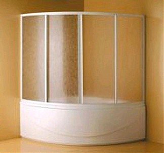 Шторка на ванну Tera 150 White/Polystyrol