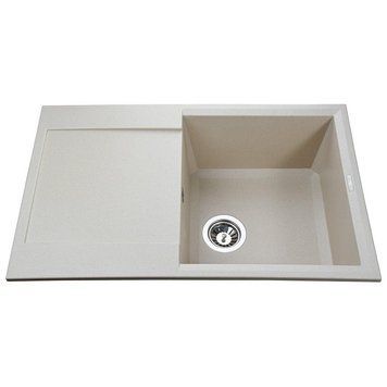 Гранитная мойка Globus Lux KOMO слоновая кость 790х500