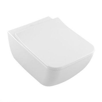 Підвісний унітаз Villeroy&Boch VENTICELLO 37,5*56см, вертикальний змив, DirectFlush зі Сидінням SlimSeat Line з QuickRelease та SoftClosing