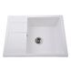 Гранітна мийка Globus Lux ONE білий 650х500мм-А0007 - 6
