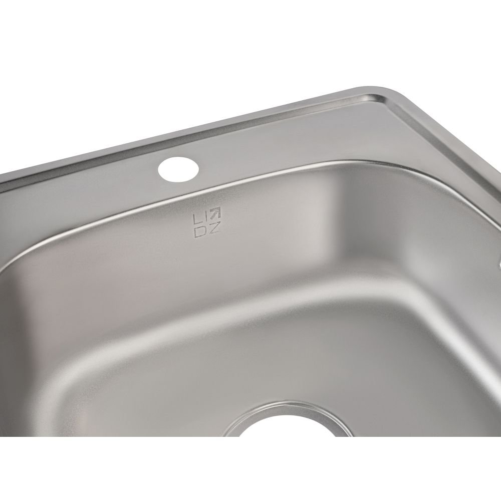 Кухонна мийка Lidz 4848 Сатин 0,6 мм (LIDZ4848SAT06)