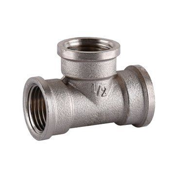 Тройник никелированный 1/2&Prime;ВР х 1/2&Prime;ВР х 1/2&Prime;ВР VA, штампованный А0242-1А(нк)