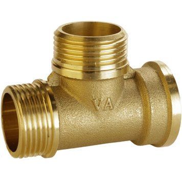 Тройник латунный 3/4&Prime;НР х 3/4&Prime;НР х 3/4&Prime;ВР VA, штампованный А0255А