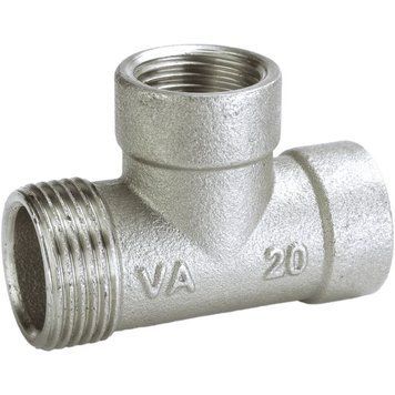 Тройник редукционный никелированный 3/4&Prime;ВР х 1/2&Prime;ВР х 1/2&Prime;ВР VA, штампованный A0225А(нк)