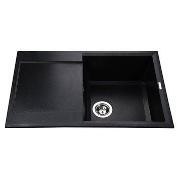 Гранитная мойка Globus Lux KOMO черный 790х500